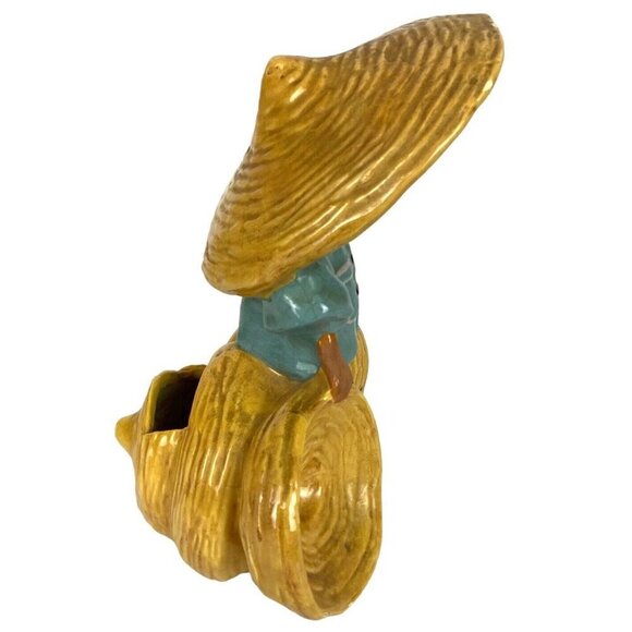 McCarty Brothers California Pottery Asian Man Planter Woven Baskets 1944 - Picture 4 of 7